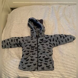 Patagonia Kids Blue Fleece Puffer Jacket 6-12m